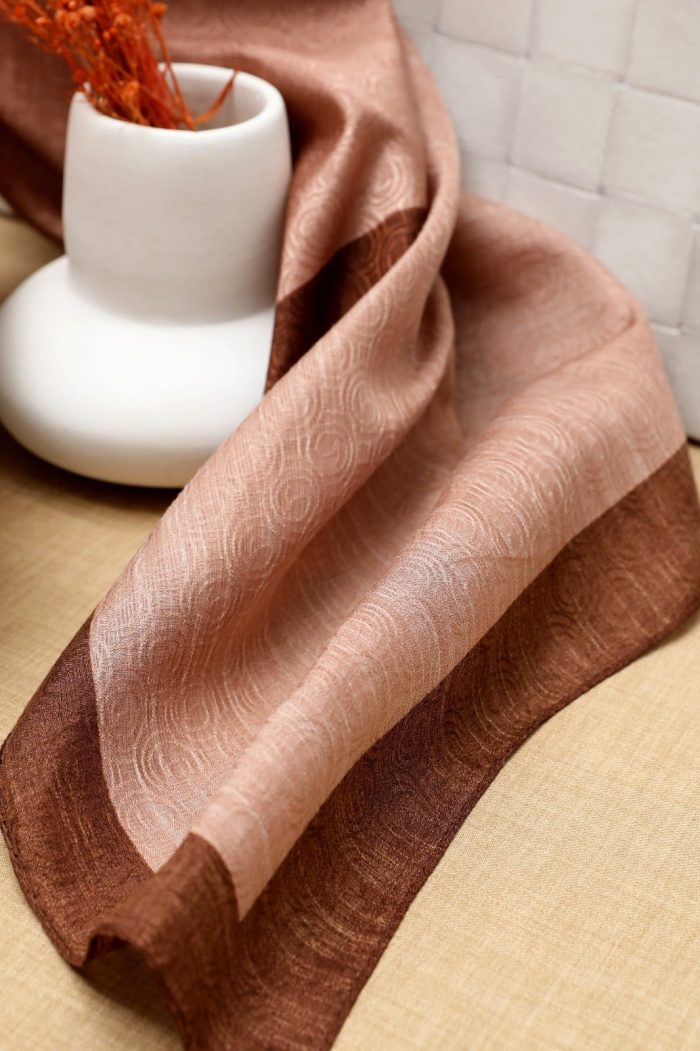 LEVİDOR Monogram Eşarp 17687 - Çikolata - Organic ScarfsOrganic Scarfs