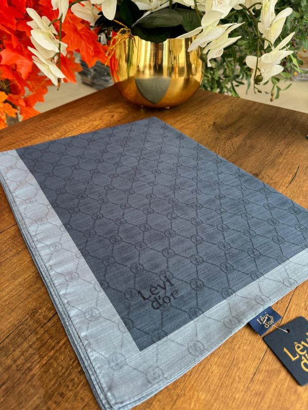 LEVİDOR Monogram Şal 17657 – Antrasit