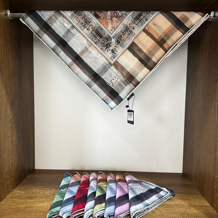 LEVİDOR Organic Kokulu Pamuk Eşarp PK-88 - Kahve - Organic ScarfsOrganic Scarfs