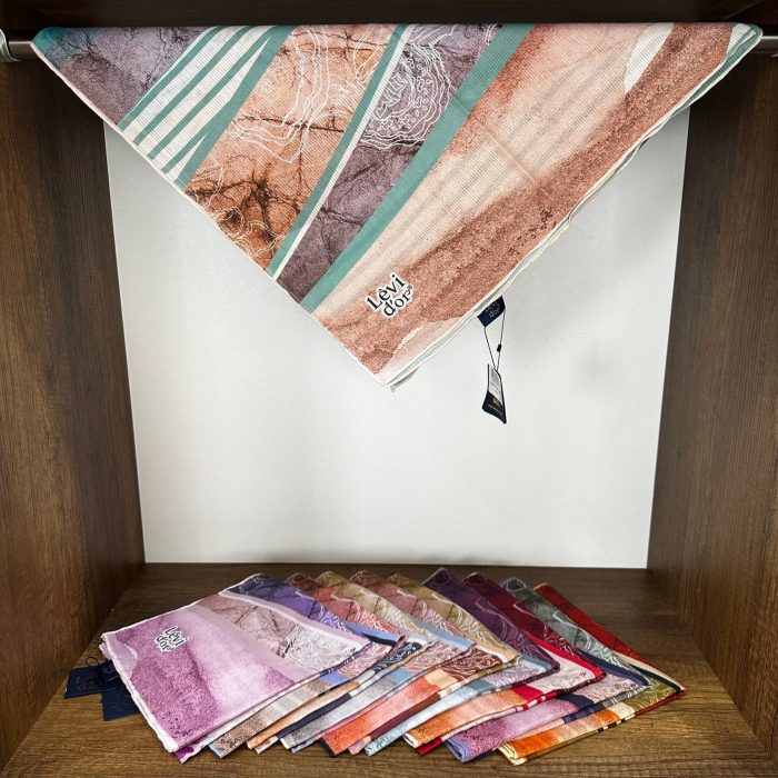 LEVİDOR Organic Kokulu Pamuk Eşarp PK-95 - Kumtaşı - Organic ScarfsOrganic Scarfs