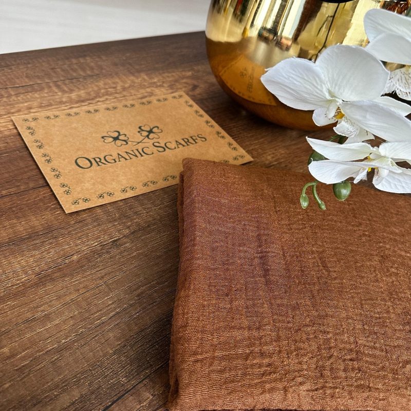 Organic Scarfs Bürümcük Şal Modeli – Çikolata