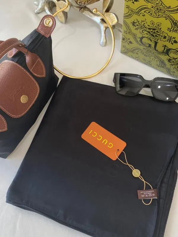 İthal Gucci Eşarp 44113 – Siyah