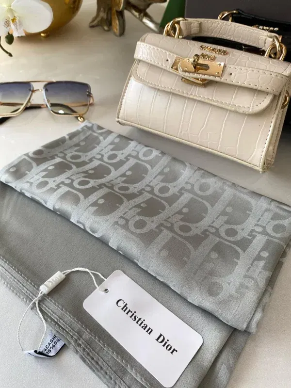 İthal Dior Eşarp 44114 – Gümüş