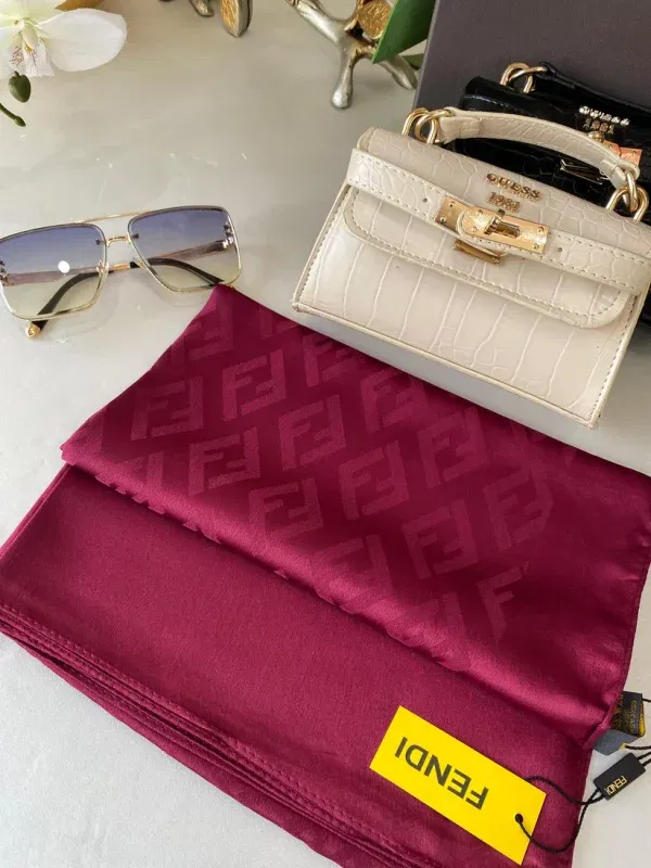 İthal Jakar Eşarp Fendi Eşarp 44115 – Bordo