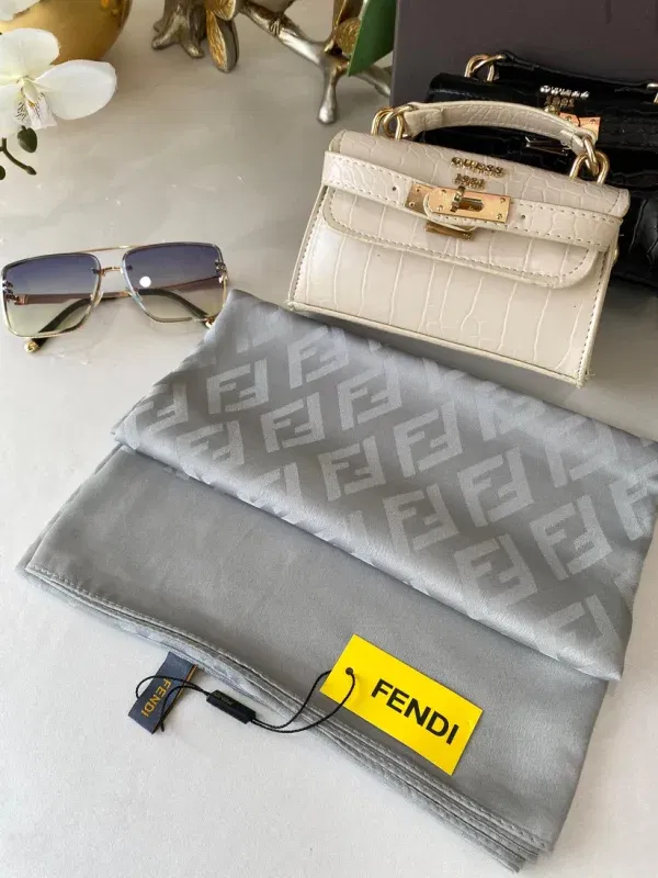 İthal Jakar Eşarp Fendi Eşarp 44115 – Gümüş