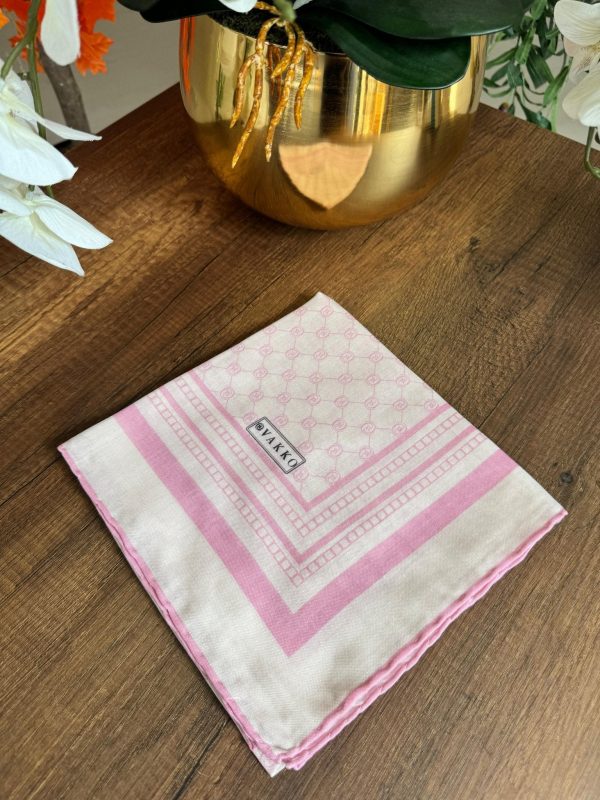 Vakko Desen Pamuk Soft Eşarp – Toz Pembe