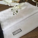 Vakko Monogram Jakar İpek Şal 44103 - Ekru
