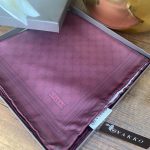 Vakko Monogram İpek Eşarp 44104 - Vişne
