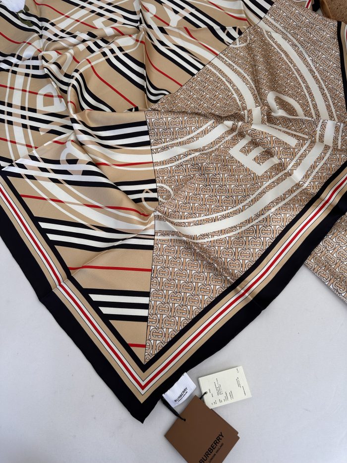 İthal İpek Burberry Eşarp 61001 - Görsel 3