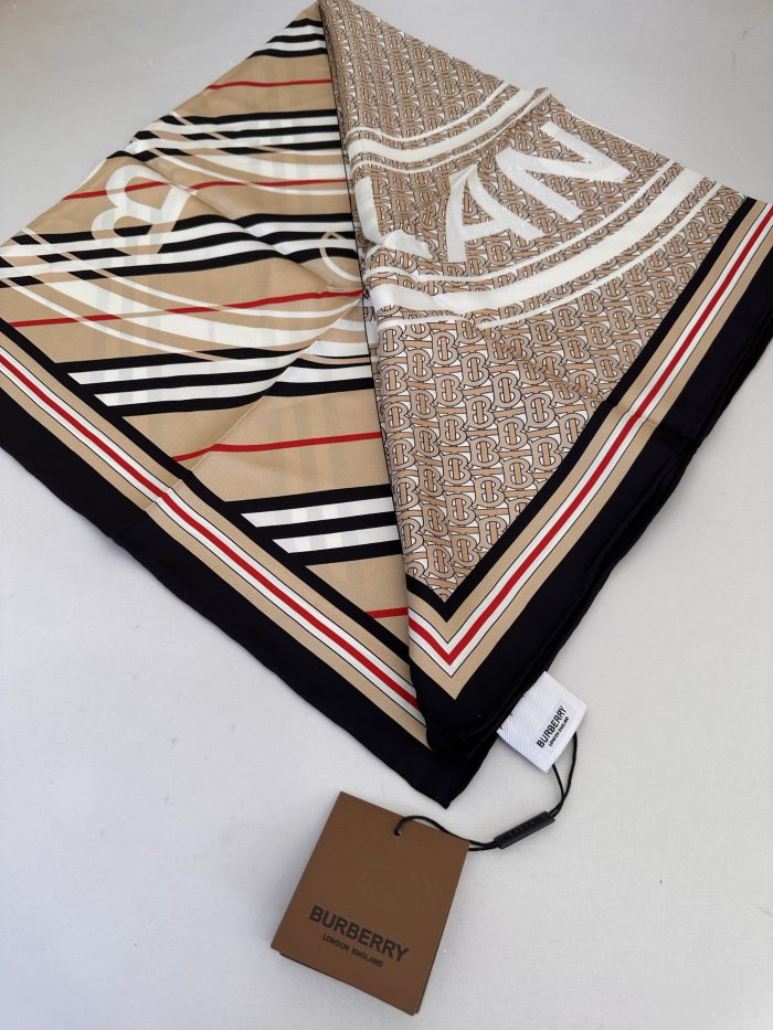 İthal İpek Burberry Eşarp 61001 - Görsel 2