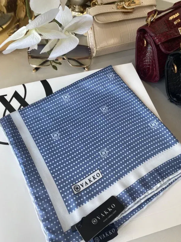 Vakko Puantiye Eşarp 44126 – İndigo