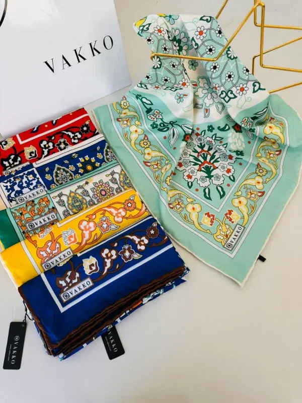 Etnik Desen Vakko Eşarp 77005 – Su Yeşili