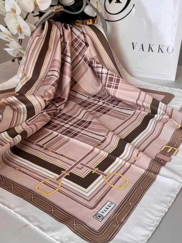 Vakko Ekose Twill Eşarp 44128 – Latte