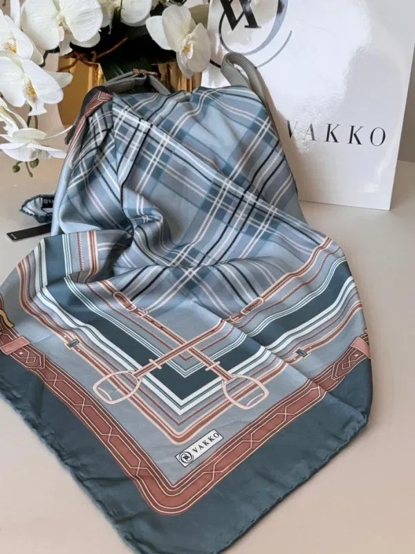 Vakko Ekose Twill Eşarp 44128 – Mint