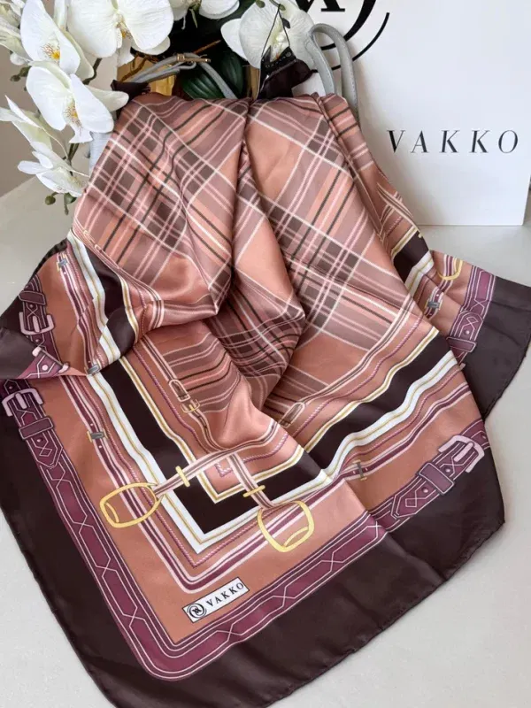 Vakko Ekose Twill Eşarp 44128 – Vizon