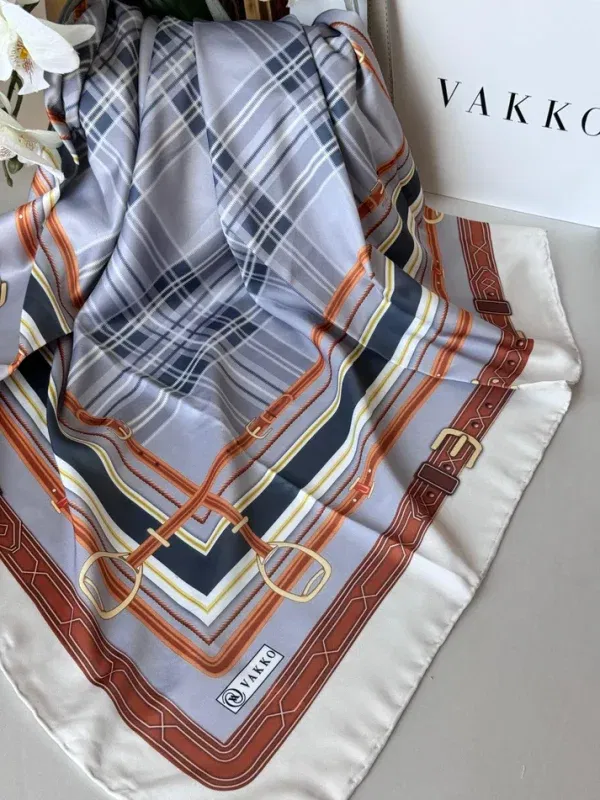 Vakko Ekose Twill Eşarp 44128 – Mavi