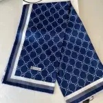 Vakko Monogram Twill Eşarp 44130 - Lacivert