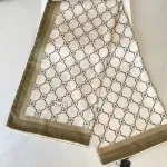 Vakko Monogram Twill Eşarp 44130 - Haki