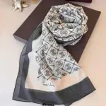 Pier Cardin Kare Desen İpeksi Şal 44134 - Gri