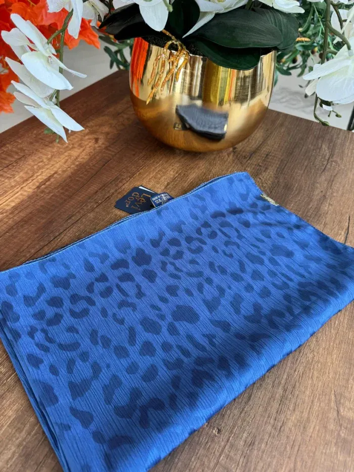 LEVİDOR Clover Jakar Capri Şal 17386 - İndigo