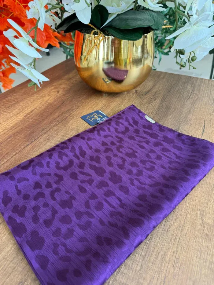 LEVİDOR Clover Jakar Capri Şal 17386 - Mürdüm