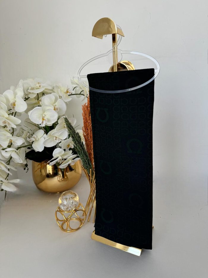 Salvator Çift Taraflı Pamuk Jakar Şal 77012 - Haki