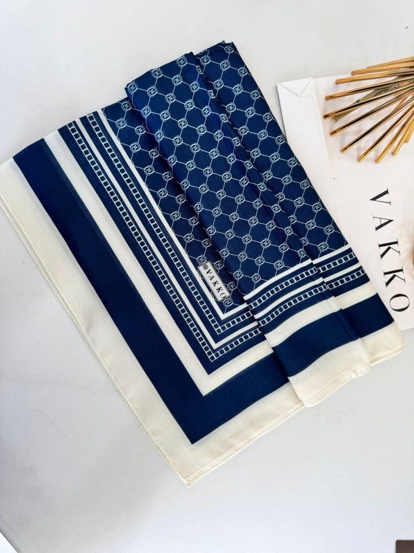Vakko Desen Pamuk Soft Şal 61446 – Lacivert