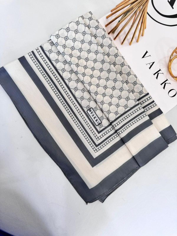 Vakko Desen Pamuk Soft Şal 61446 – Gri
