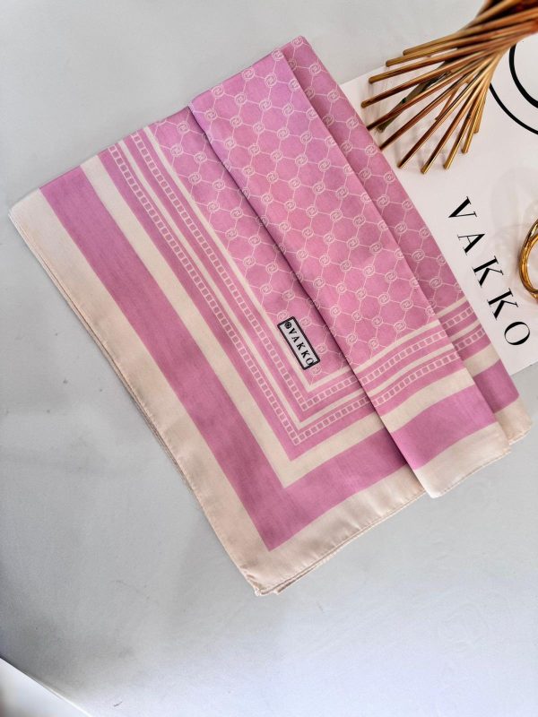 Vakko Desen Pamuk Soft Şal 61446 – Gül Kurusu