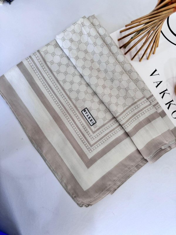 Vakko Desen Pamuk Soft Şal 61446 – Bej