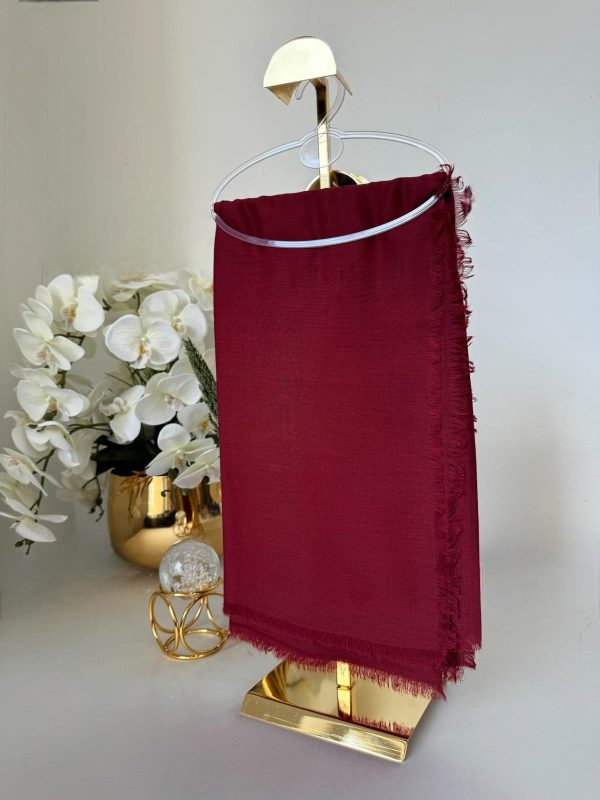 Organik Pamuk Kreş Şal 61449 – Bordo
