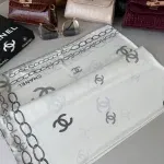 Chanel Saten İpek Eşarp 44124 - Gri