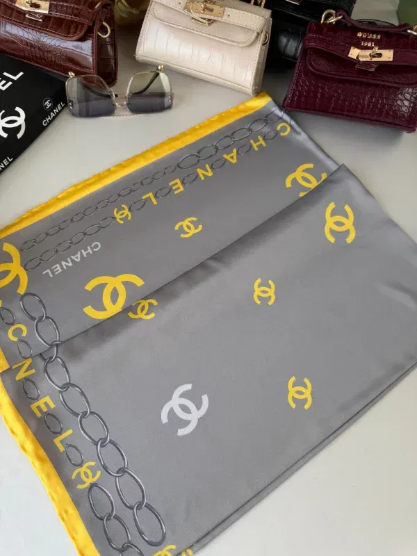 Chanel Saten İpek Eşarp 44124 – Antrasit
