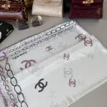 Chanel Saten İpek Eşarp 44124 - Lila