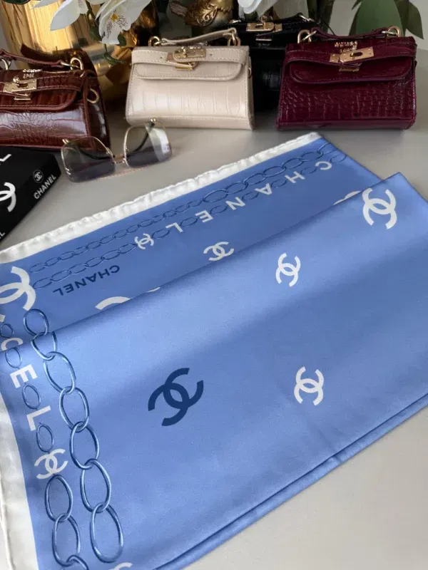 Chanel Saten İpek Eşarp 44124 – İndigo