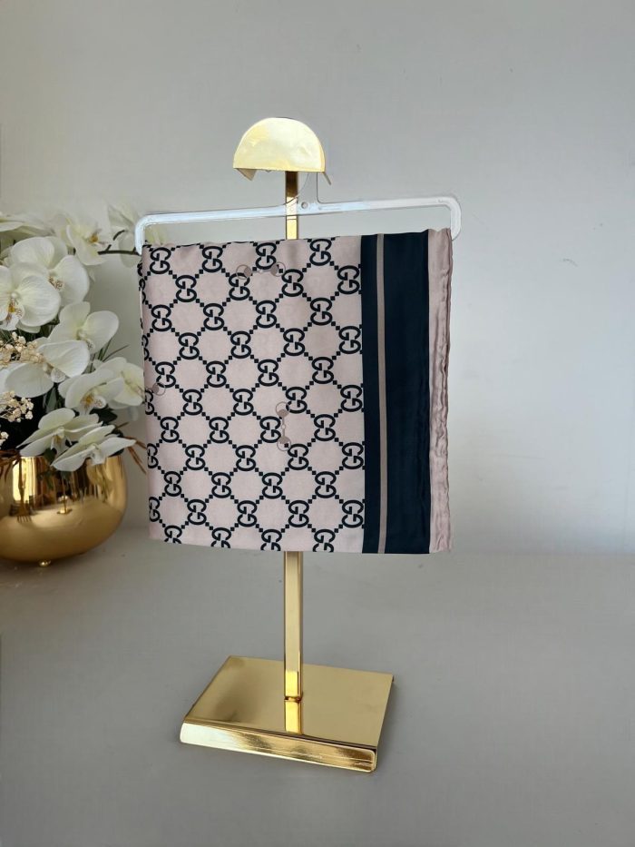 Gucci Saten İpek Eşarp 281045 - Çikolata