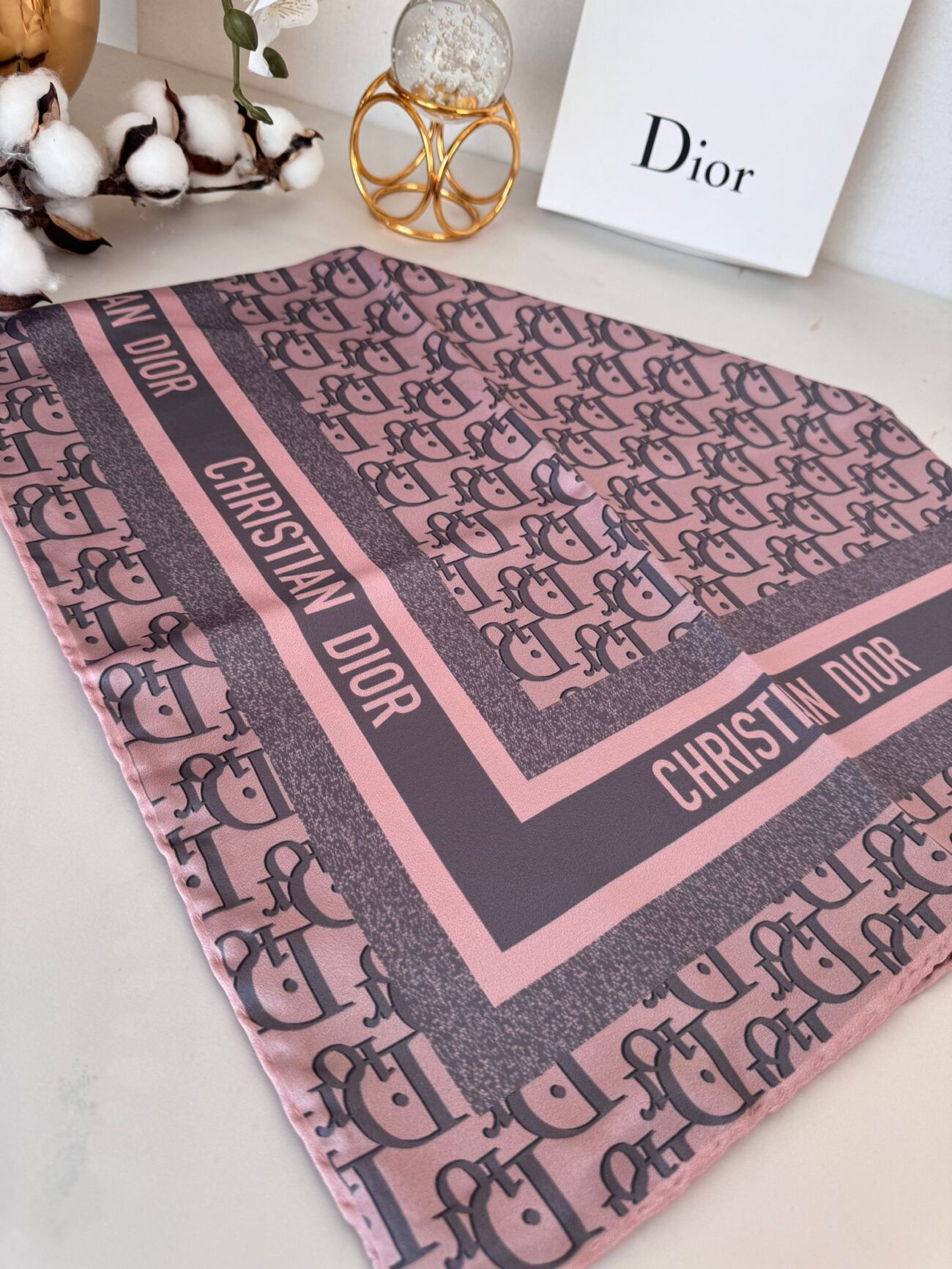 Dior Twill Eşarp 114601 - GülKurusu