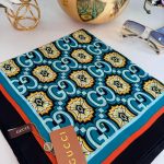 Gucci İthal Vual İpek Şal 78431 - Mercan