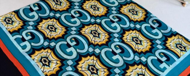 Gucci İthal Vual İpek Şal 78431 - Mercan