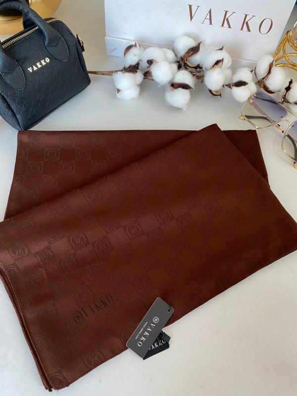 Vakko Cotton Jakar Şal – Acı Kahve