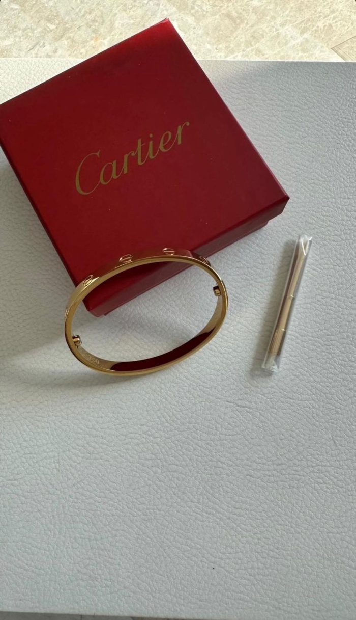 cartier love bileklik tam set gold