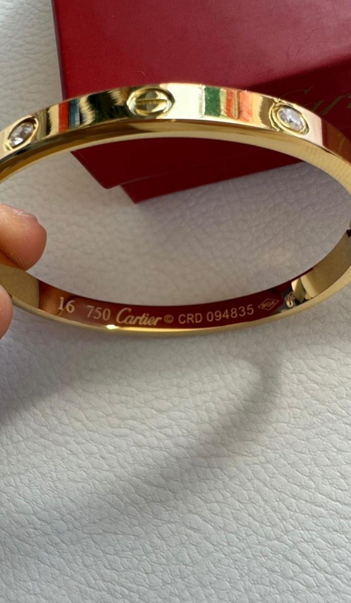 cartier love bileklik tam set gold - Görsel 2