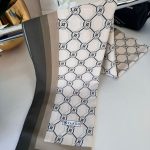 Vakko Monogram Desen İpeksi Şal 14534 - Haki