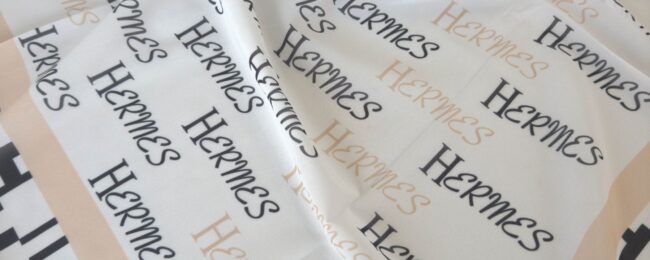 Hermes Saten İpek Eşarp 44123 - Bej