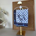 Louis Vuitton İmzalı Twill İpeksi Eşarp 491492 - İndigo