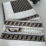 Fendi İpeksi Eşarp 241351 - Bej/Camel