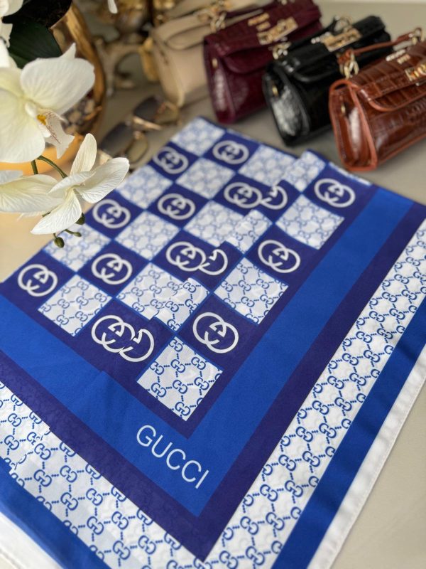 Gucci Krep İpek Eşarp 44125 – Saks