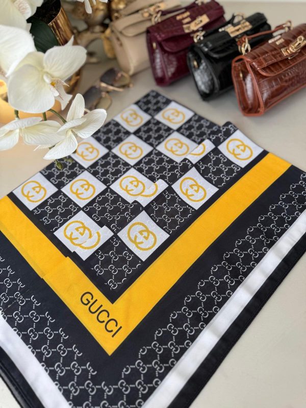 Gucci Krep İpek Eşarp 44125 – Sarı