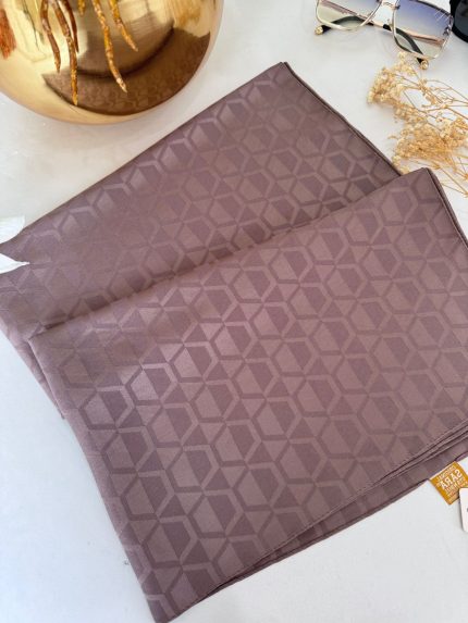 Elmas Desen Pamuk Jakar Şal - Vizon