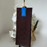 Zincir Desen İpeksi Jakar Şal 45101 - Acı Kahve